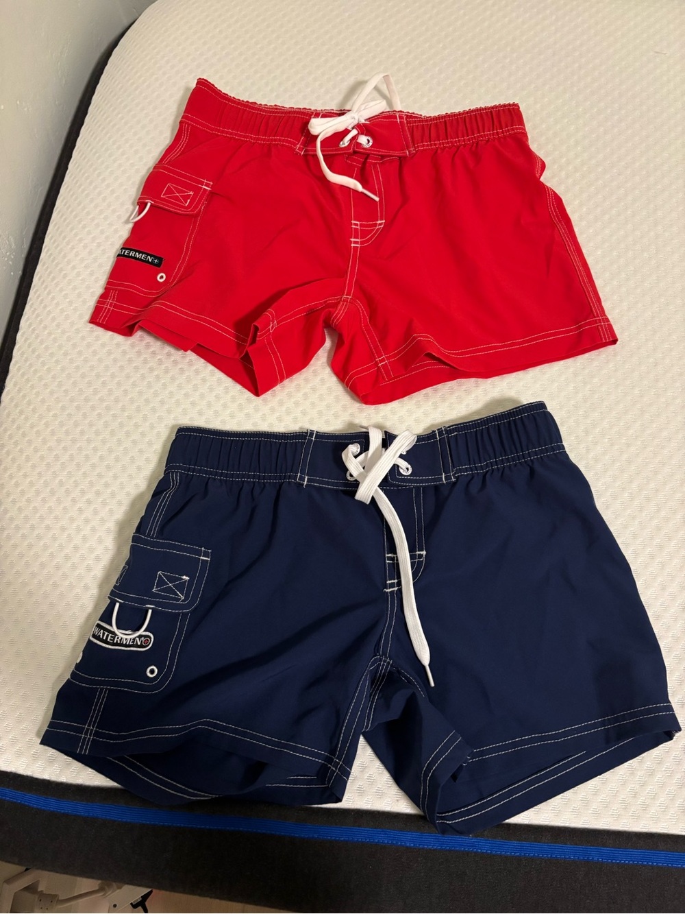 WATERMEN Lifeguarding/Board Shorts, Red & Blue